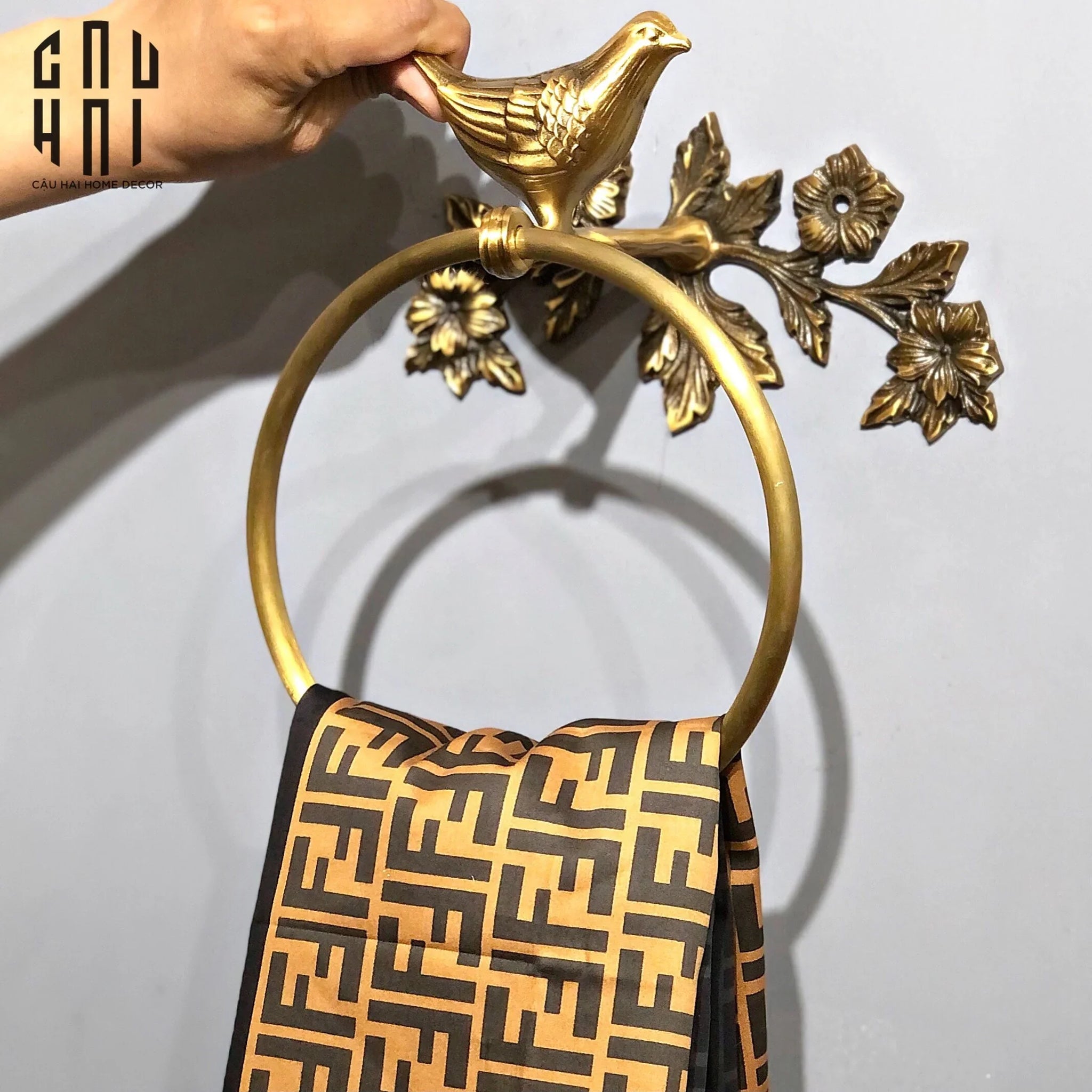 Bird Nest Brass Hanger-CẬU HAI HOME DECOR