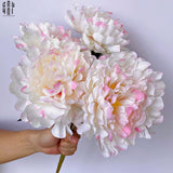 BÓ 5 HOA MẪU ĐƠN PEONY HỒNG BABE-CẬU HAI HOME DECOR