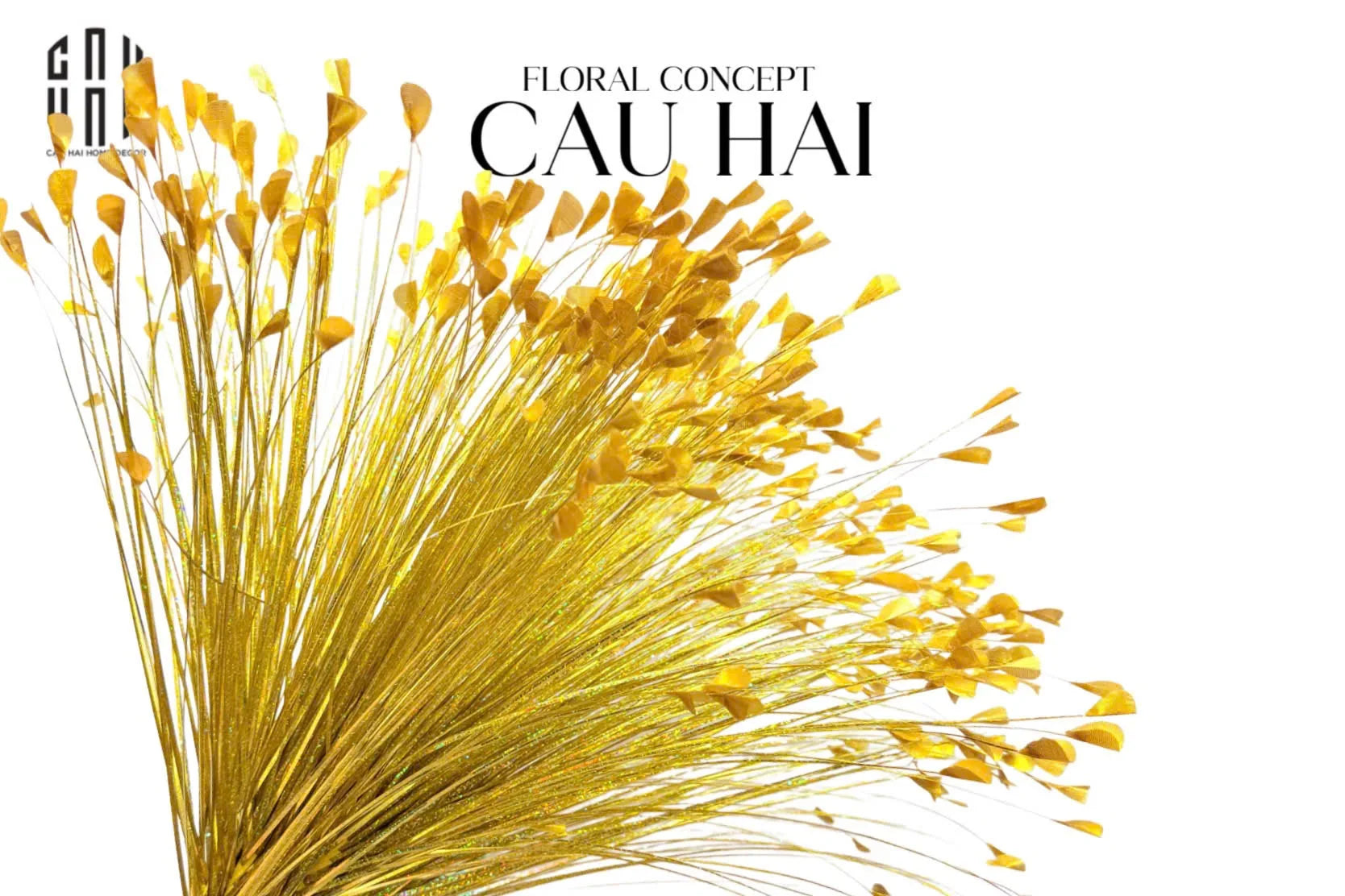 Bó Cỏ Khổng Tước - Gold - CẬU HAI HOME DECOR