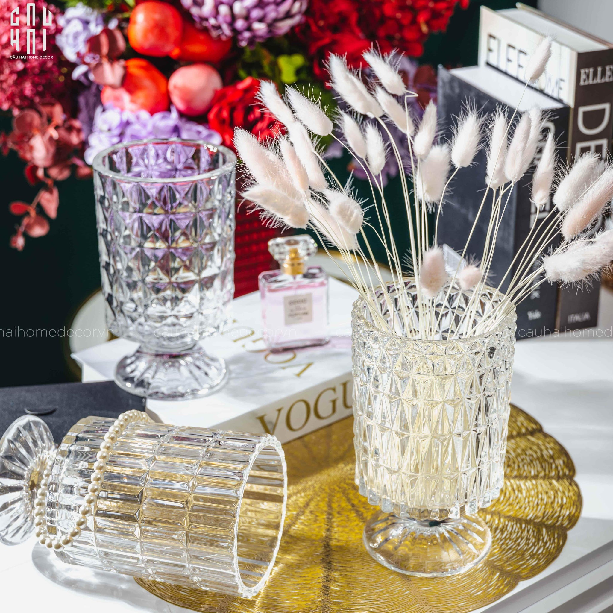 BÓ HOA BUNNY TAIL - LIGHT PINK-CẬU HAI HOME DECOR