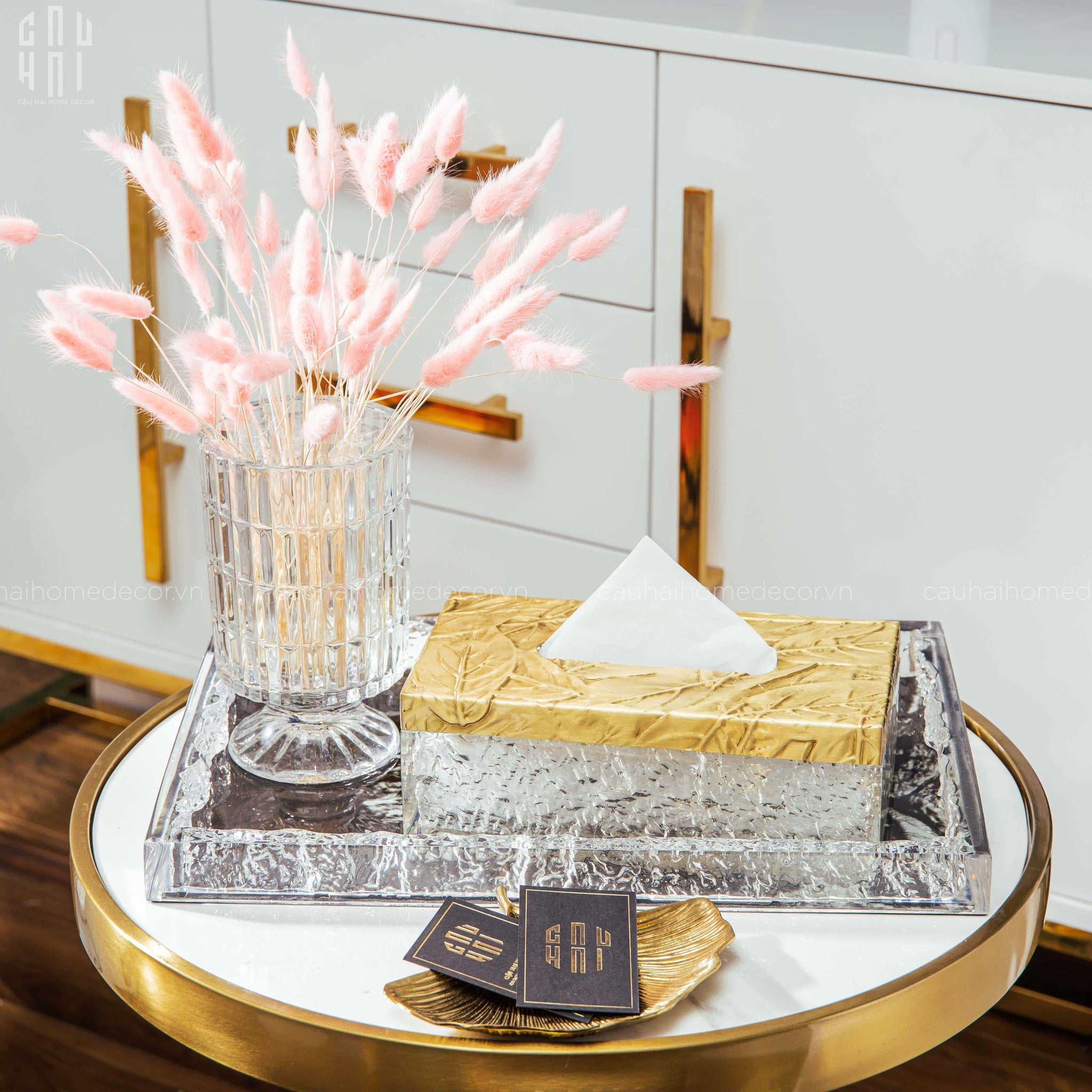 BÓ HOA BUNNY TAIL - PINK-CẬU HAI HOME DECOR