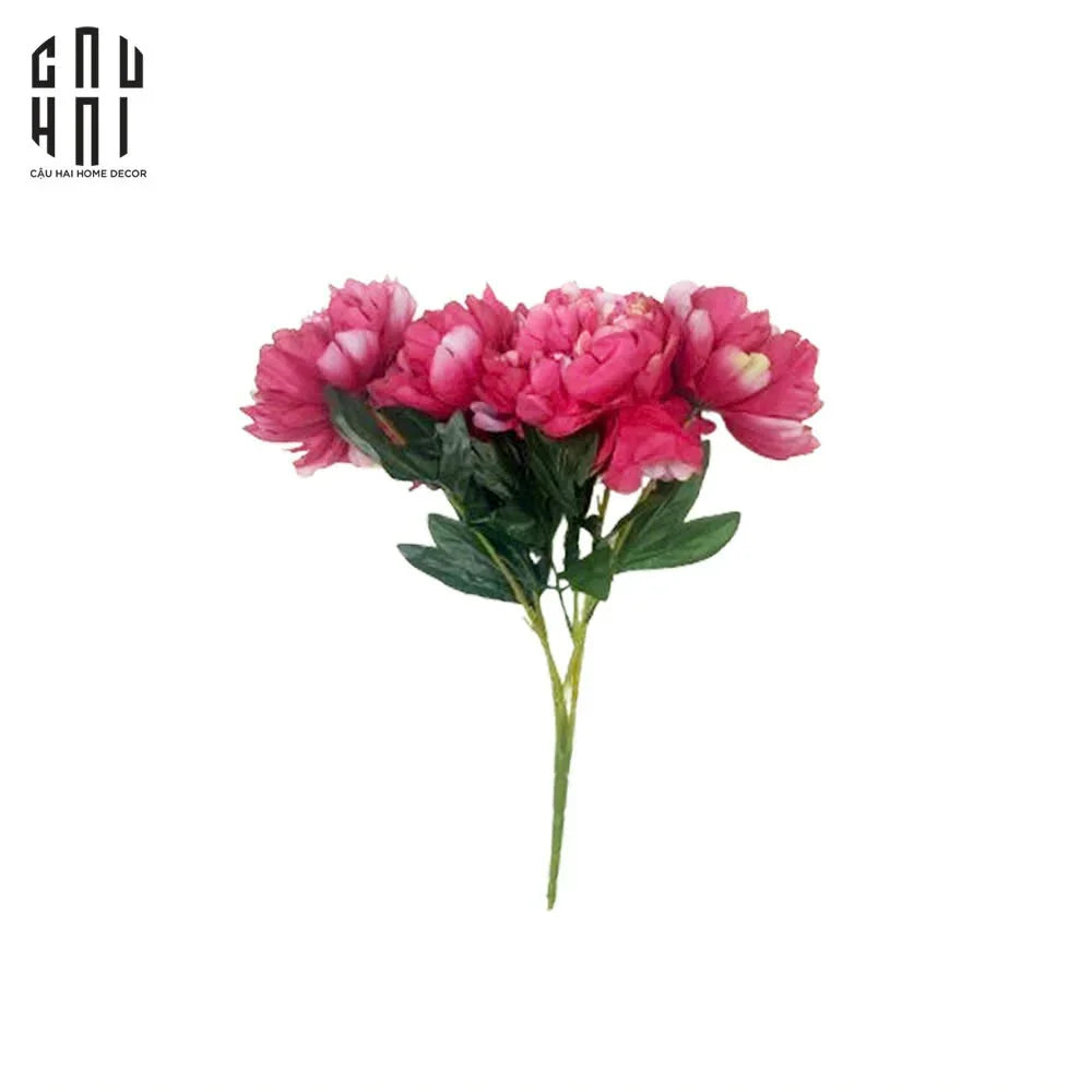 BÓ HOA MẪU ĐƠN HỒNG TÍM 5 BÔNG-CẬU HAI HOME DECOR