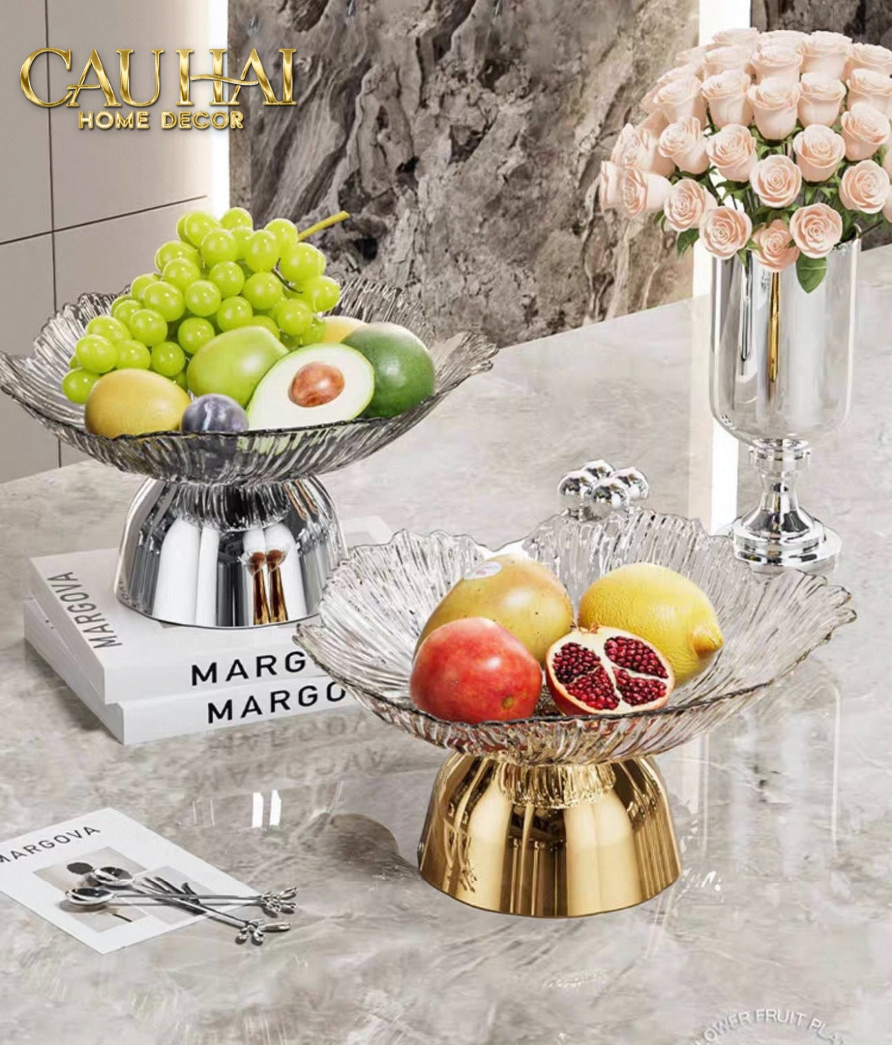 ĐĨA TRÁI CÂY ACRY - SUNLIT BLOSSOM-CẬU HAI HOME DECOR