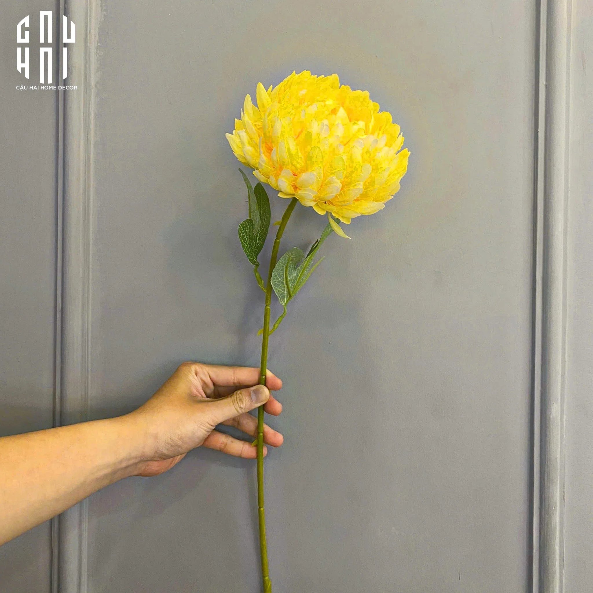 Cành Cúc Mẫu Đơn Vàng-CẬU HAI HOME DECOR