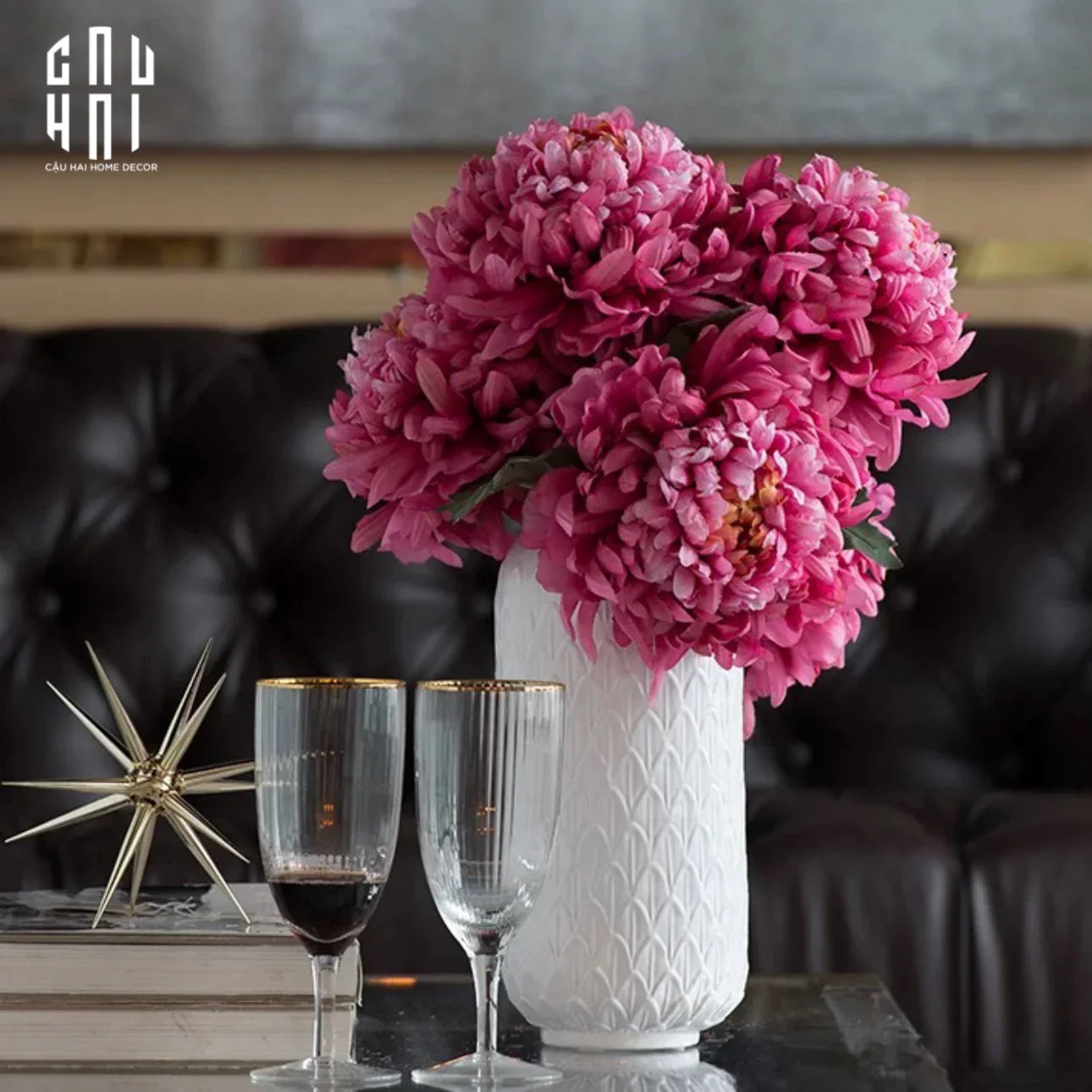 Cành Cúc Thiên Hương Mẫu Đơn - Special Version-CẬU HAI HOME DECOR