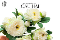 Cành Hoa Mẫu Đơn Peony Lactiflora - White-CẬU HAI HOME DECOR
