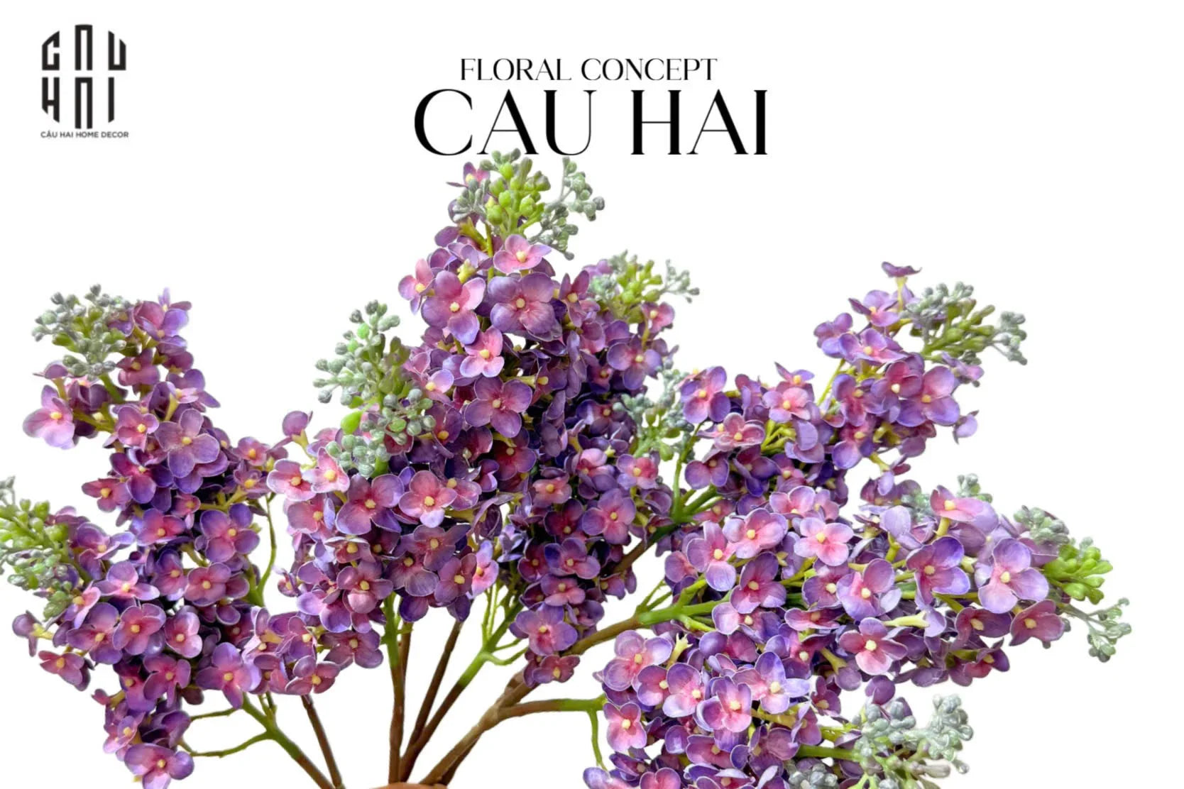 Cành Hoa Tử Đinh Hương Lilac-CẬU HAI HOME DECOR