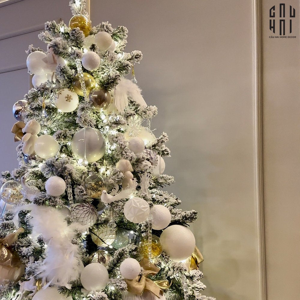 CÂY THÔNG GIÁNG SINH - NEW EDITION CANDY CANE CHRISTMAS TREE 2M4-CẬU HAI HOME DECOR