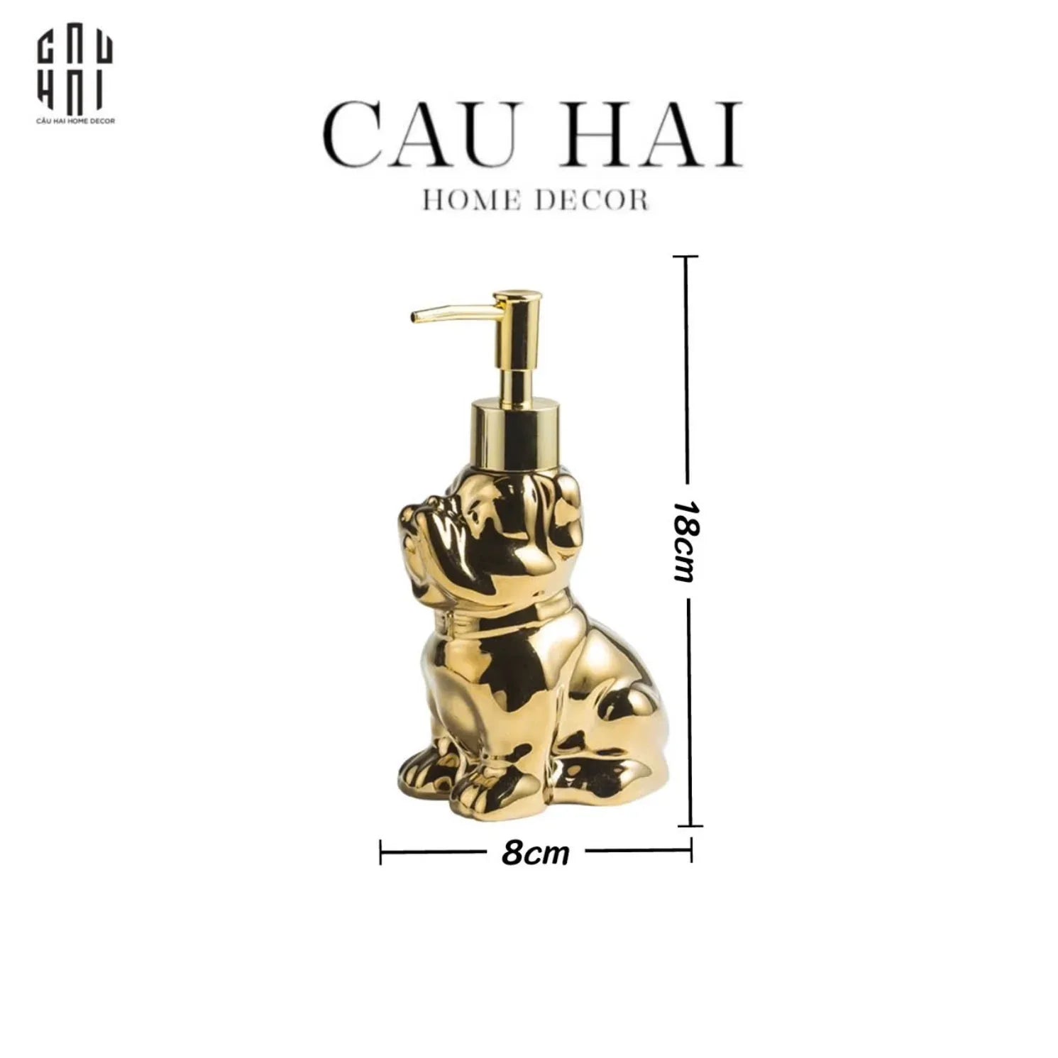 CHAI KIT NHÀ TẮM PUGGY GOLD-CẬU HAI HOME DECOR