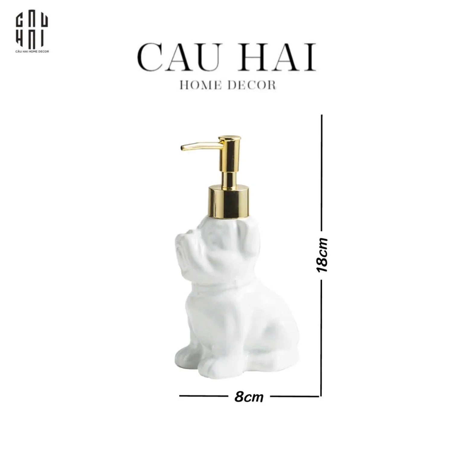CHAI KIT NHÀ TẮM PUGGY WHITE-CẬU HAI HOME DECOR