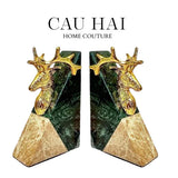 CHẶN SÁCH ĐÁ BRASSON MARBLE BOOKEND FW25-CẬU HAI HOME DECOR