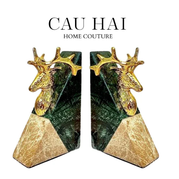 CHẶN SÁCH ĐÁ BRASSON MARBLE BOOKEND FW25-CẬU HAI HOME DECOR