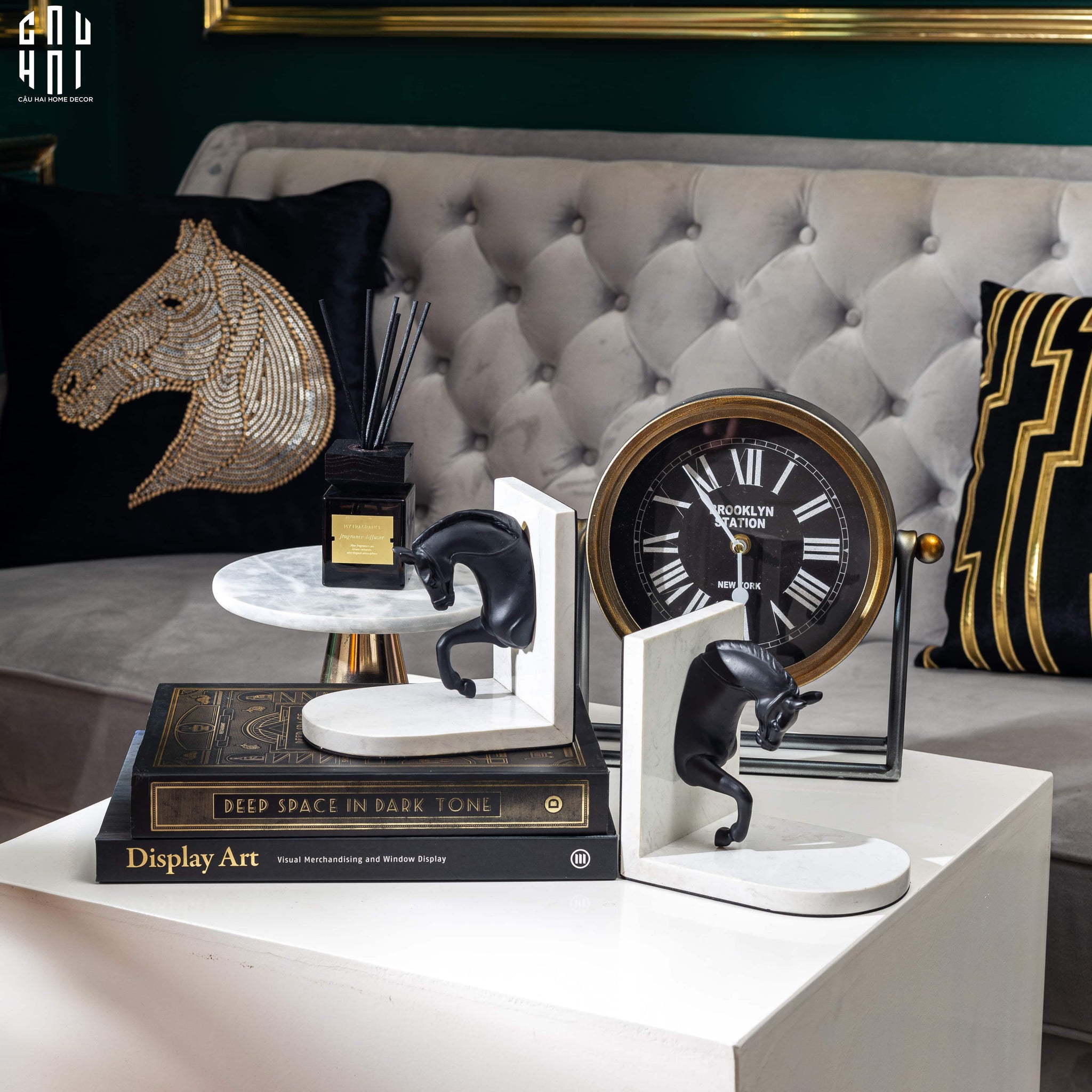 CHẶN SÁCH TROY MARBLE SS22-CẬU HAI HOME DECOR