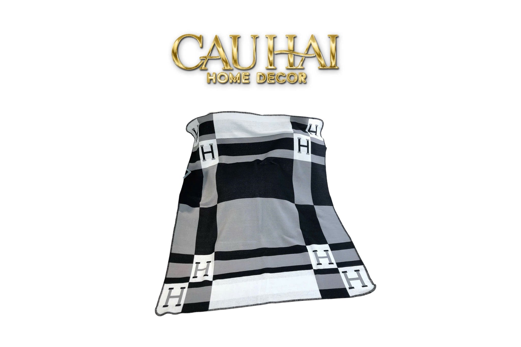 Chăn Sofa Black-W Helios Velvet Blanket - CẬU HAI HOME DECOR