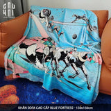 CHĂN SOFA NHUNG CAO CẤP BLUE FORTRESS VELVET BLANKET - 150.-CẬU HAI HOME DECOR