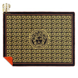 CHĂN SOFA NHUNG CAO CẤP GIANNI VERS. MEDUSA GREEK KEY VELVET BLANKET 150X200CM-CẬU HAI HOME DECOR