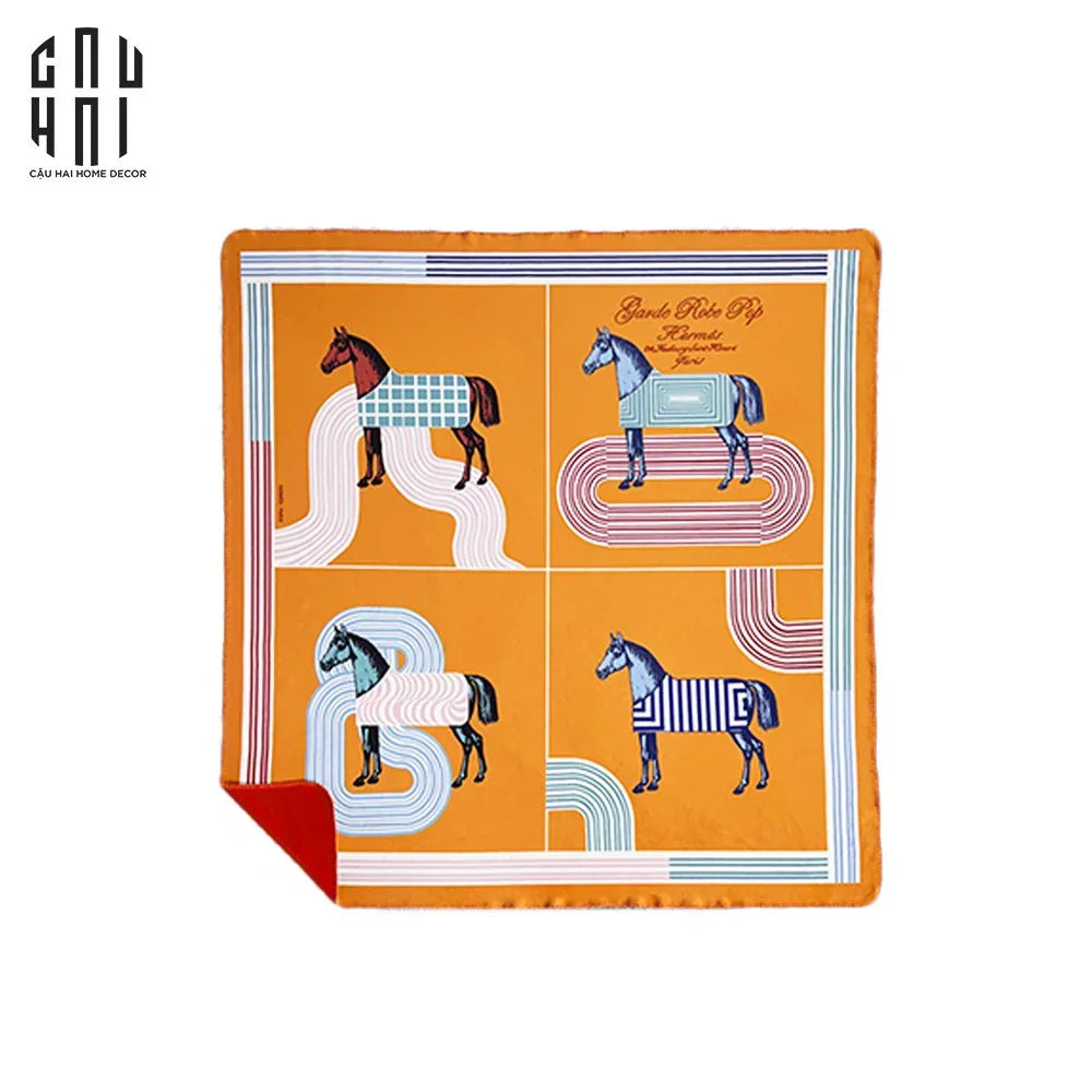 CHĂN SOFA NHUNG CAO CẤP STADE DE FRANCE - STADE DE FRANCE LUXURY VELVET BLANKET 150X150 CM-CẬU HAI HOME DECOR