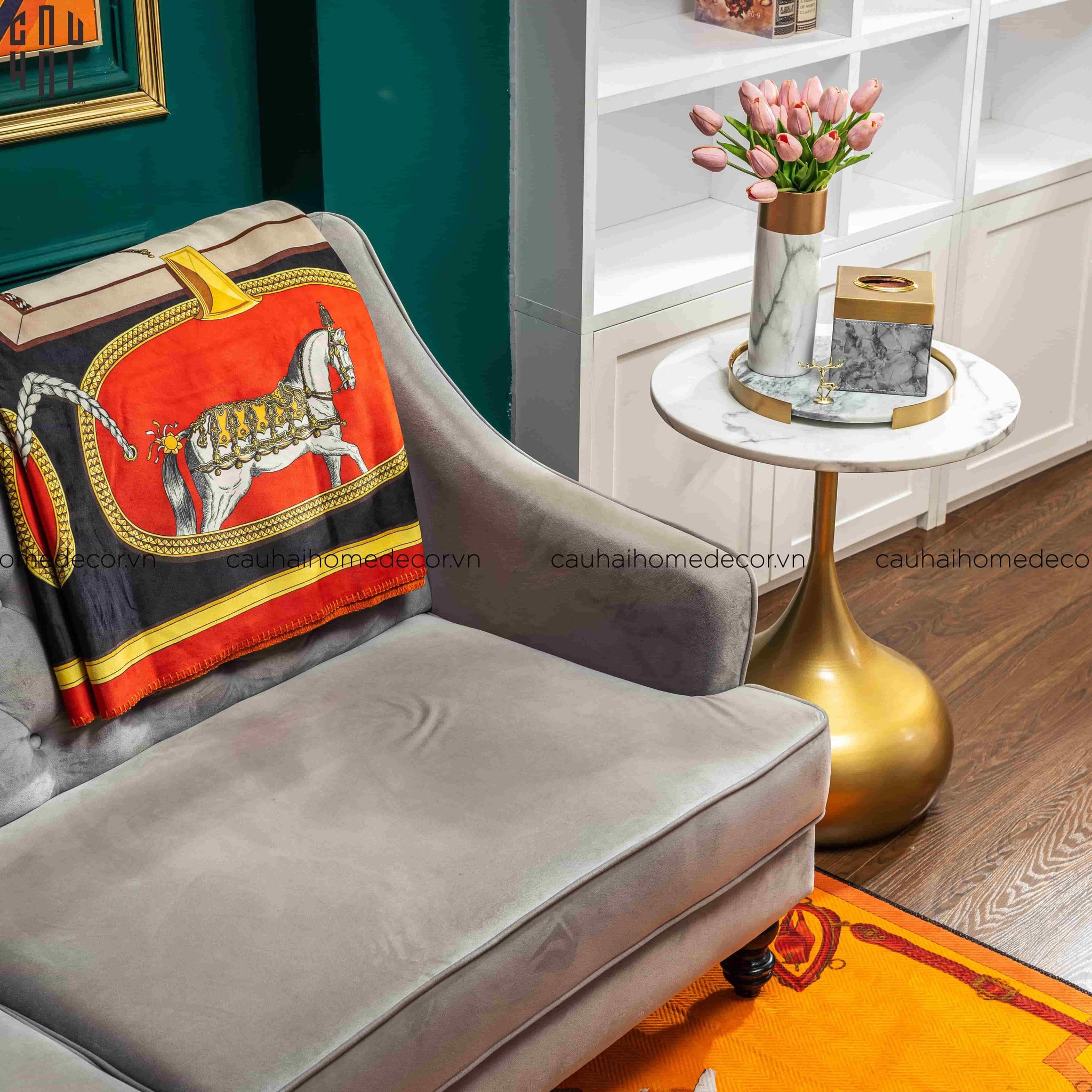 CHĂN SOFA NHUNG CAO CẤP - TWIN COURSIER LUXURY VELVET BLANKET 150X200 CM-CẬU HAI HOME DECOR