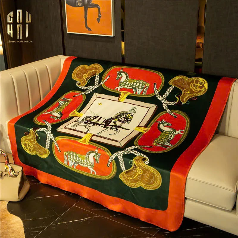 CHĂN SOFA NHUNG CAO CẤP - TWIN COURSIER LUXURY VELVET BLANKET 150X200 CM-CẬU HAI HOME DECOR