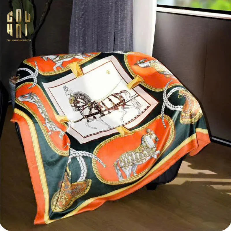 CHĂN SOFA NHUNG CAO CẤP - TWIN COURSIER LUXURY VELVET BLANKET 150X200 CM-CẬU HAI HOME DECOR
