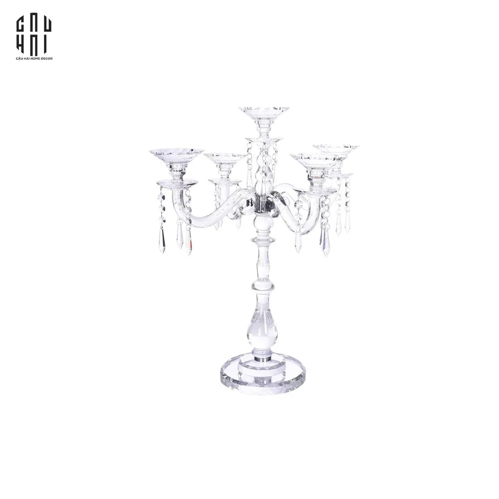 CHANDELIER LUXURY CRYSTAL CANDLE HOLDER S55-CẬU HAI HOME DECOR