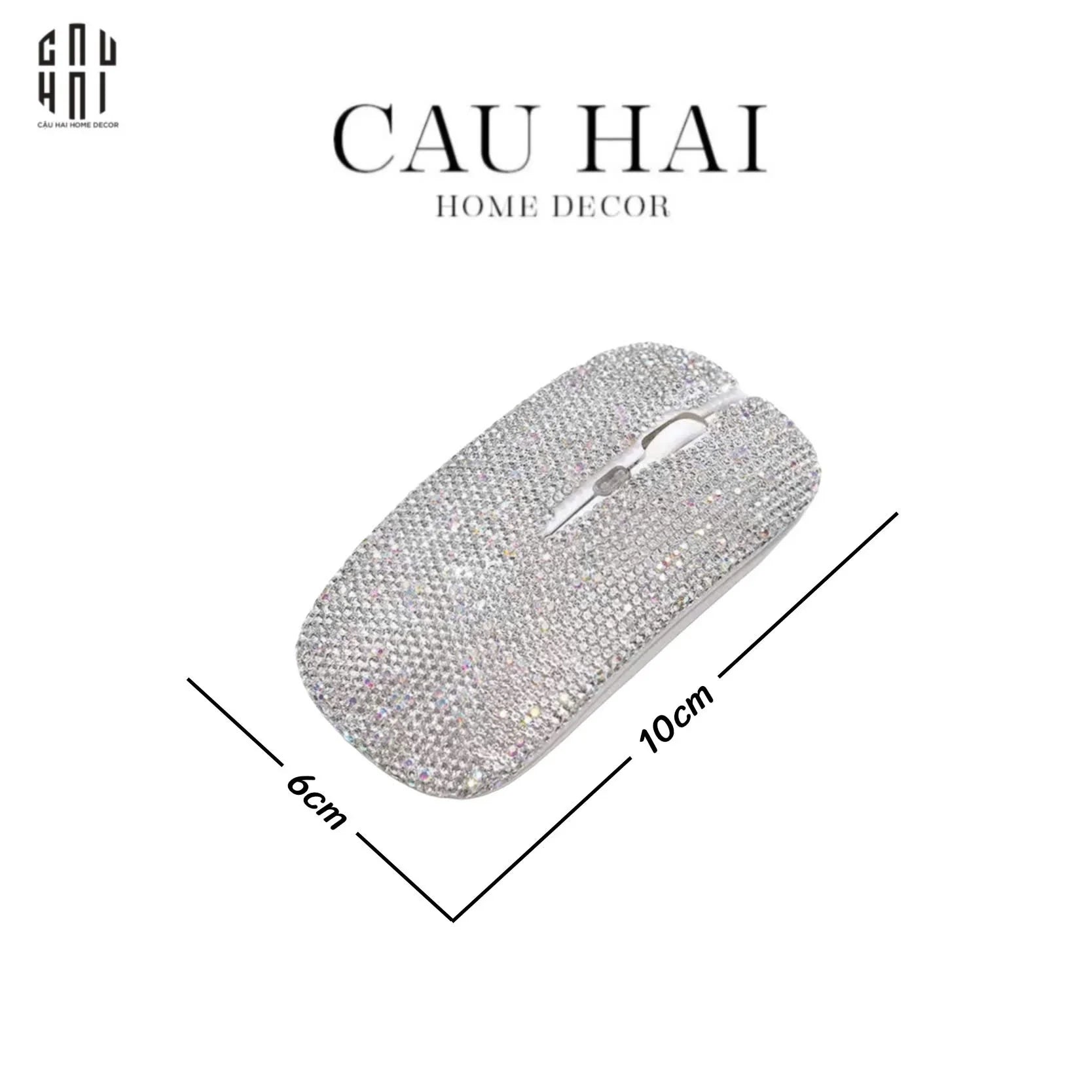 Chuột Máy Tính Không Dây - Magic Mouse Diamond Bling Bling-CẬU HAI HOME DECOR