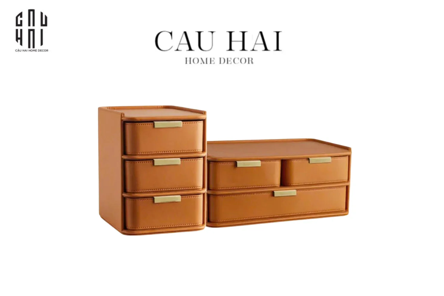 COMBO 2 HỘP LƯU TRỮ DA PU ALEXANDER-CẬU HAI HOME DECOR