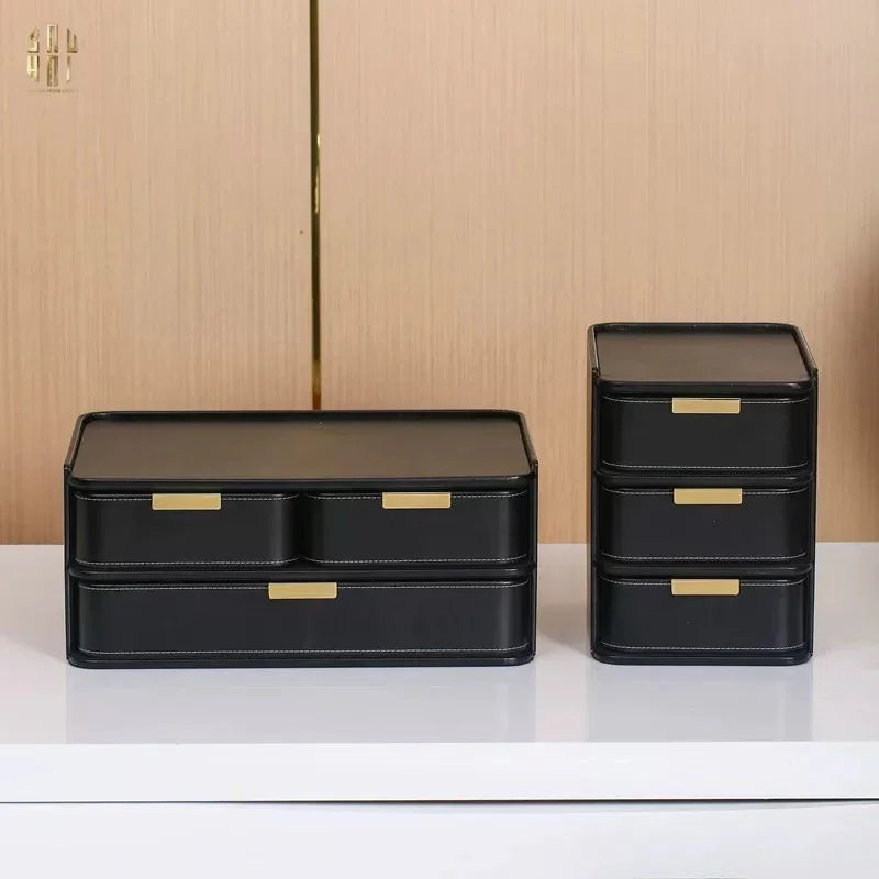 Combo 2 Hộp Lưu Trữ Da Pu Moderning-CẬU HAI HOME DECOR
