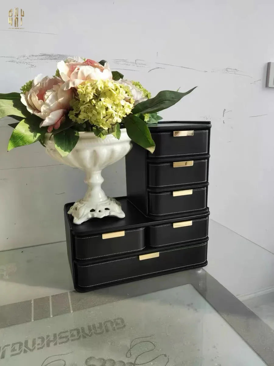 Combo 2 Hộp Lưu Trữ Da Pu Moderning-CẬU HAI HOME DECOR