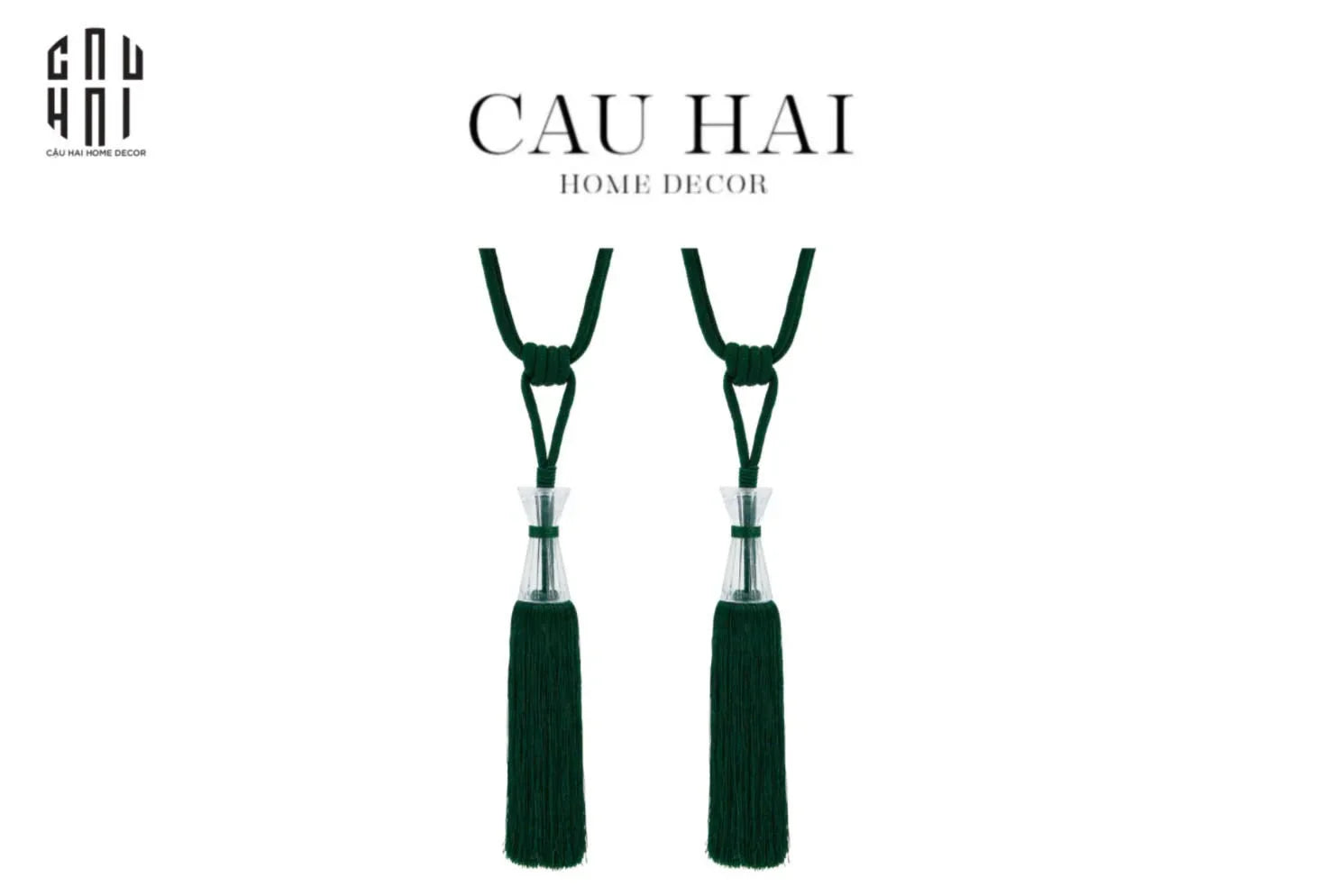 CỘT MÀN ĐÔI ÉMERAUDE CRYSTAL TASSEL CURTAIN TIEBACK 82CM-CẬU HAI HOME DECOR