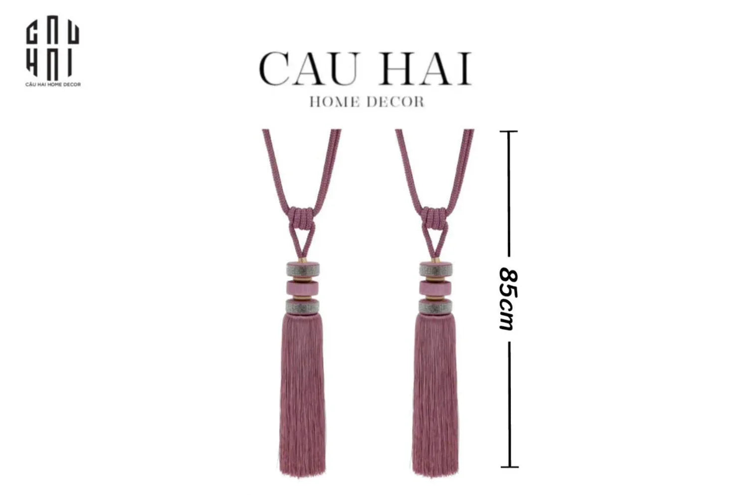 Cột Màn Đôi Fuchsia Bling Bling Tassel Curtain Tieback- 85Cm-RÈM & MÀN CHE-CẬU HAI HOME DECOR