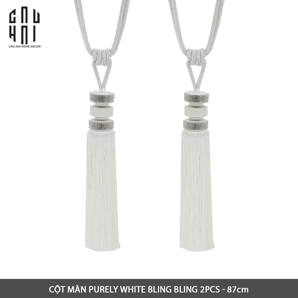 CỘT MÀN ĐÔI BLANC BLING BLING TASSEL CURTAIN TIEBACK - 85CM-CẬU HAI HOME DECOR
