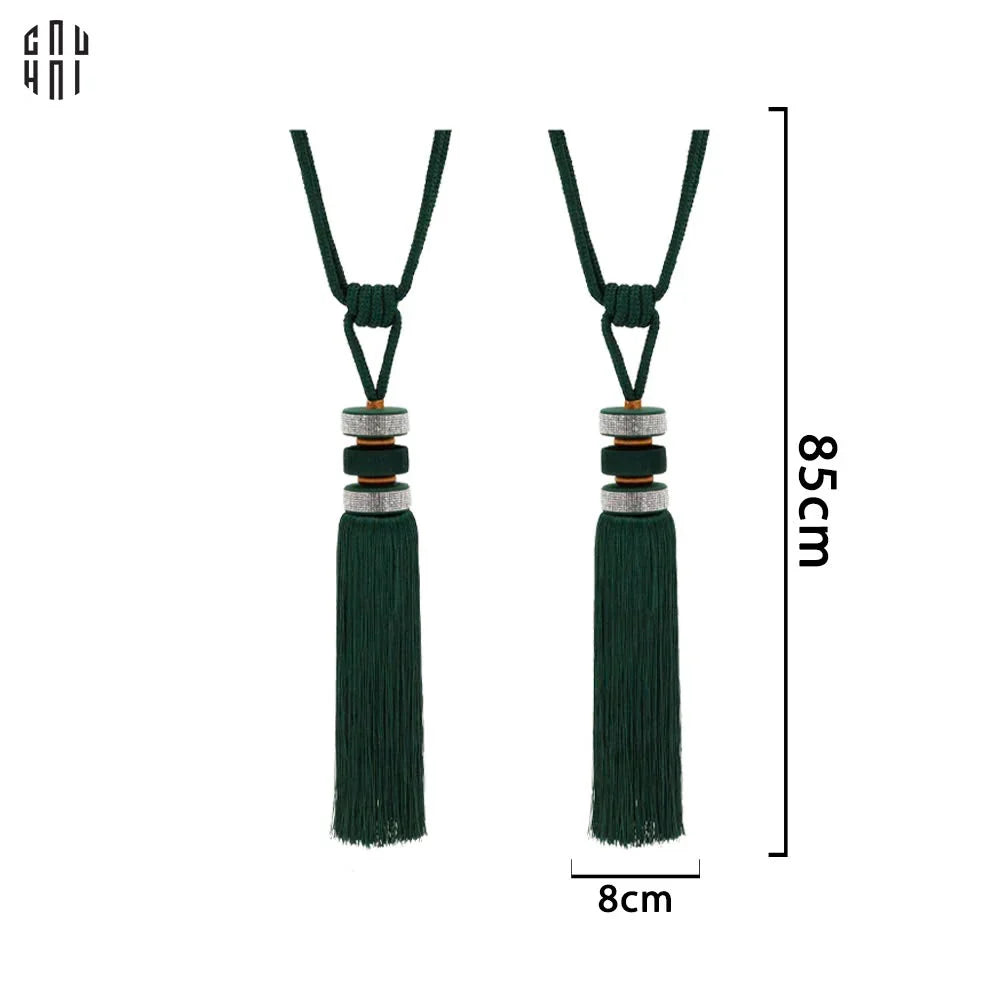 Cột Màn Emerald Bling Bling Tassel Curtain Tieback 2Pcs - 85Cm-CẬU HAI HOME DECOR