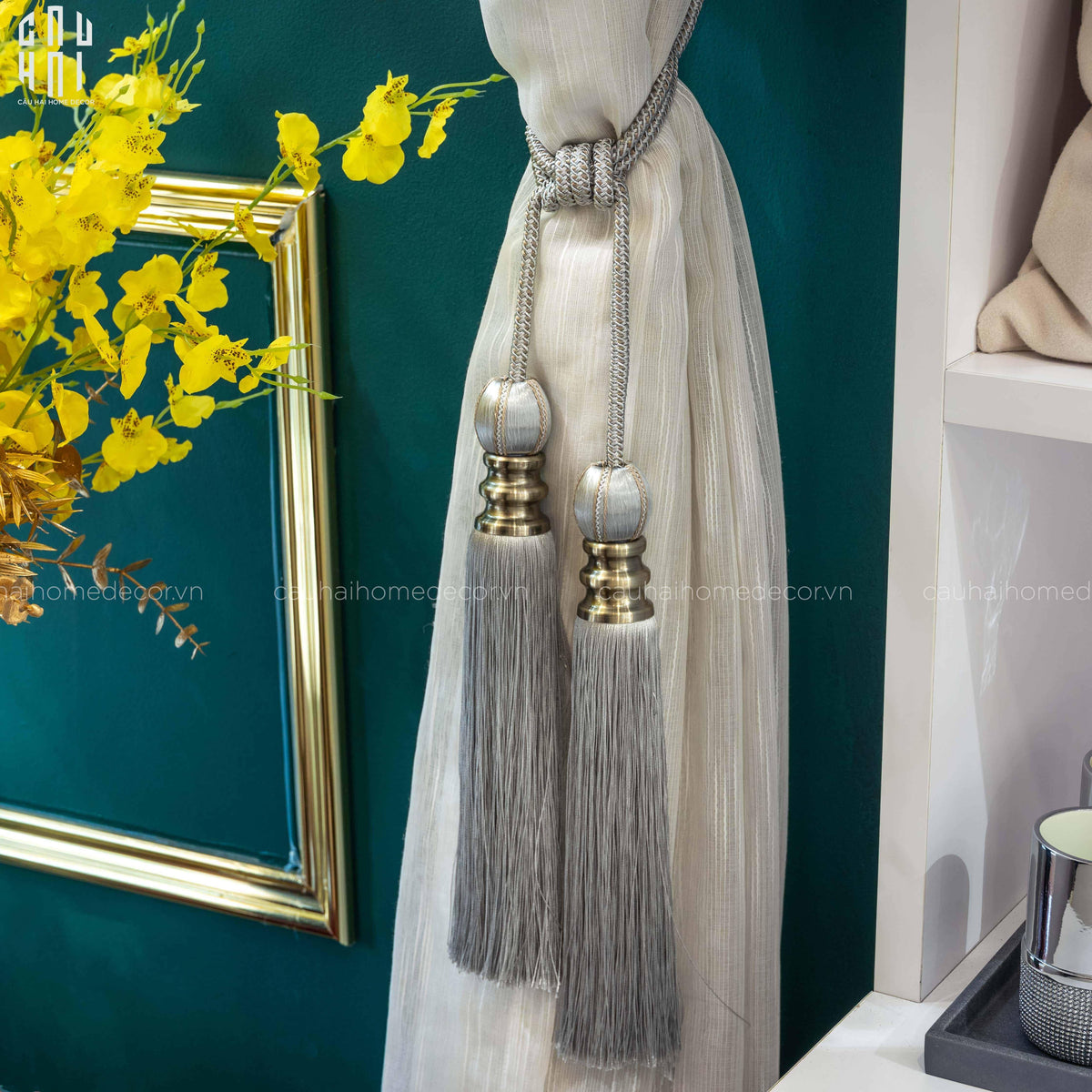 Cột Màn Platinum Tassel Curtain Tieback 2Pcs 75cm-RÈM & MÀN CHE-CẬU HAI HOME DECOR