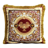 Maison Couture - Vỏ Gối Nhung Chenille V Class Medusa - La Coupe des Dieux - Crimson Rouge 45