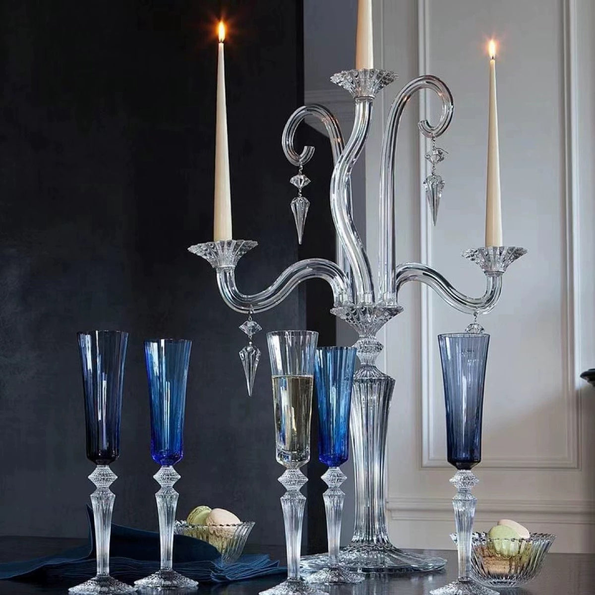 Cristallery Maison Couture - Đĩa Pha Lê 3 Tầng Impérial Scepter Serving Étagère zxx-Đĩa bánh tầng-CẬU HAI HOME DECOR