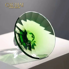Critalleries Couture - Đĩa Trái Cây Pha Lê Emerald Vert Malachite Fruit Plates 9.5x15-CẬU HAI HOME DECOR