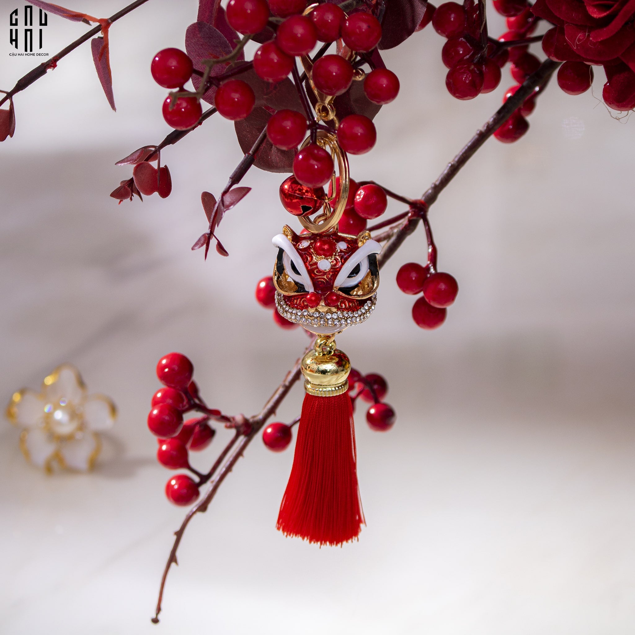 Dây Treo Kỳ Lân Ánh Đỏ - CẬU HAI HOME DECOR