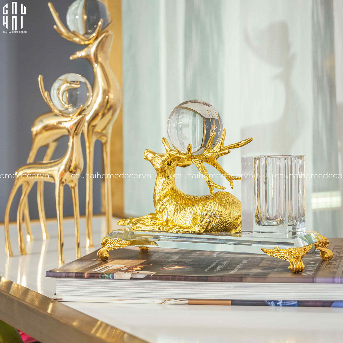 Đế Bút Golden Fortune-PHỤ KIỆN BÀN LÀM VIỆC-Đối tác tại Trung Quốc theo từng đơn đặt hàng-CẬU HAI HOME DECOR