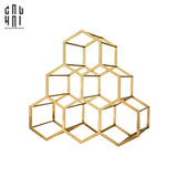 ĐẾ ĐỠ RƯỢU VANG GOLDEN HEXAGON SS25-CẬU HAI HOME DECOR