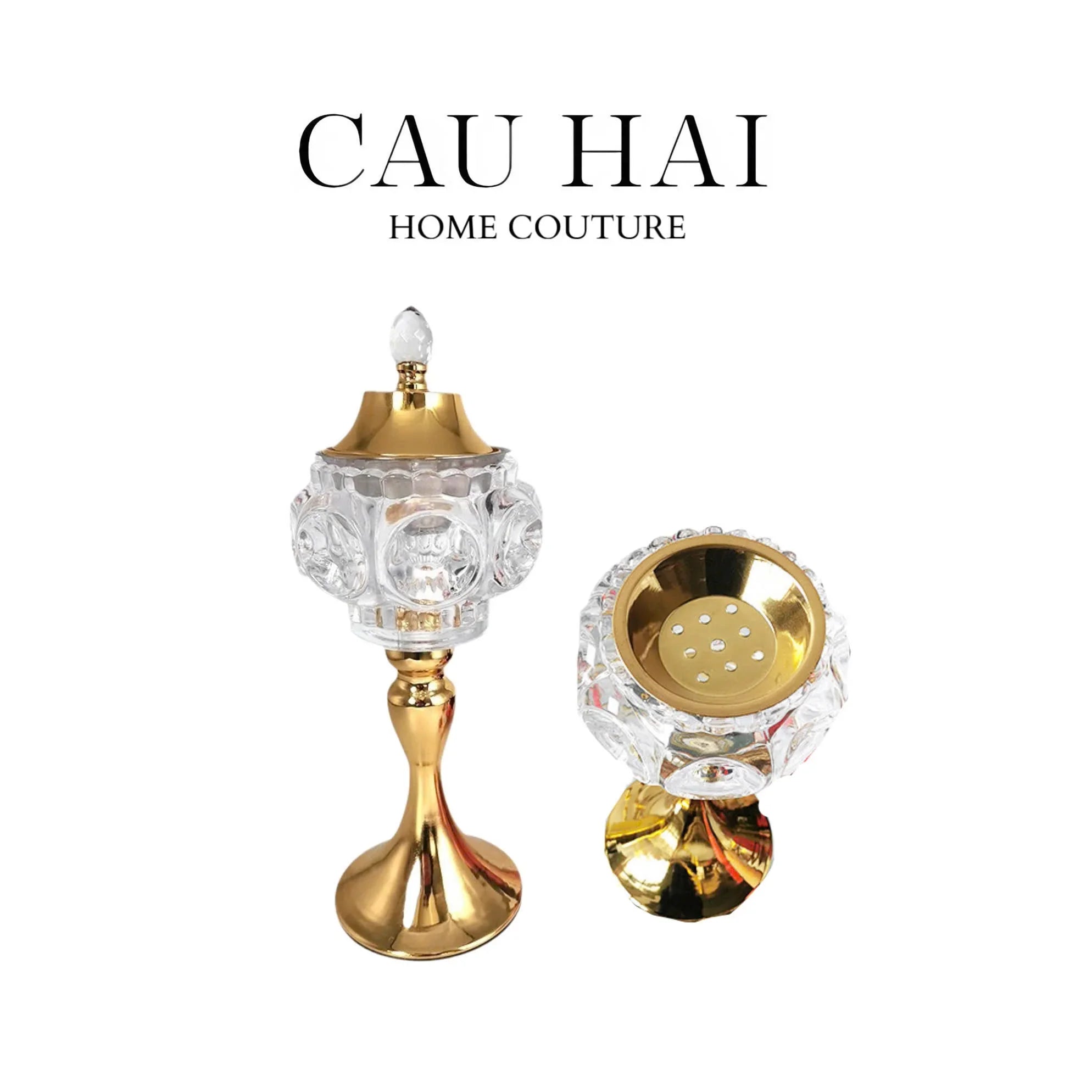 ĐẾ ĐỐT TRẦM ROYAL CRYSTAL BURNER-CẬU HAI HOME DECOR