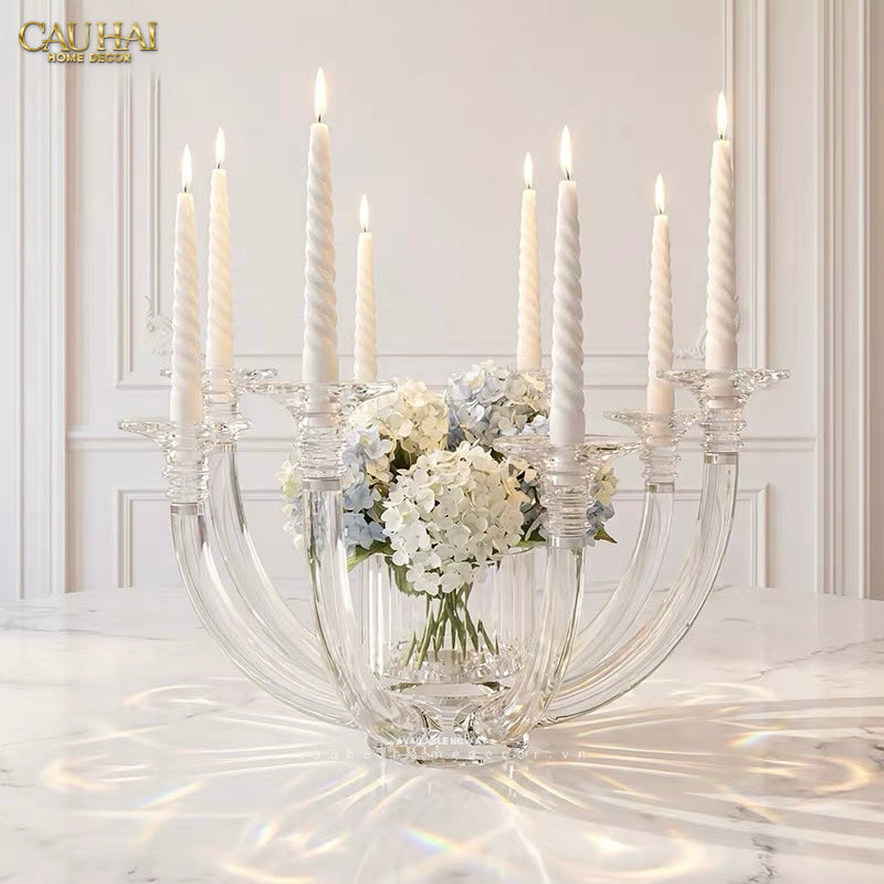 Đế Nến Bình Hoa Pha Lê Candélabre En Cristalleries H30-ĐẾ NẾN-CẬU HAI HOME DECOR-CẬU HAI HOME DECOR