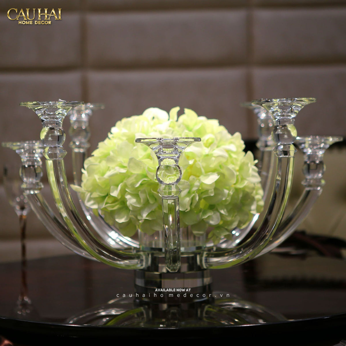 Đế Nến Bình Hoa Pha Lê Candélabre En Cristalleries H30-ĐẾ NẾN-CẬU HAI HOME DECOR-CẬU HAI HOME DECOR