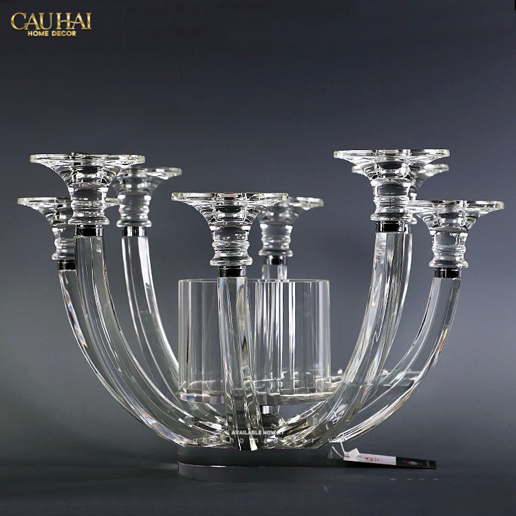 Đế Nến Bình Hoa Pha Lê Candélabre En Cristalleries H30-ĐẾ NẾN-CẬU HAI HOME DECOR-CẬU HAI HOME DECOR