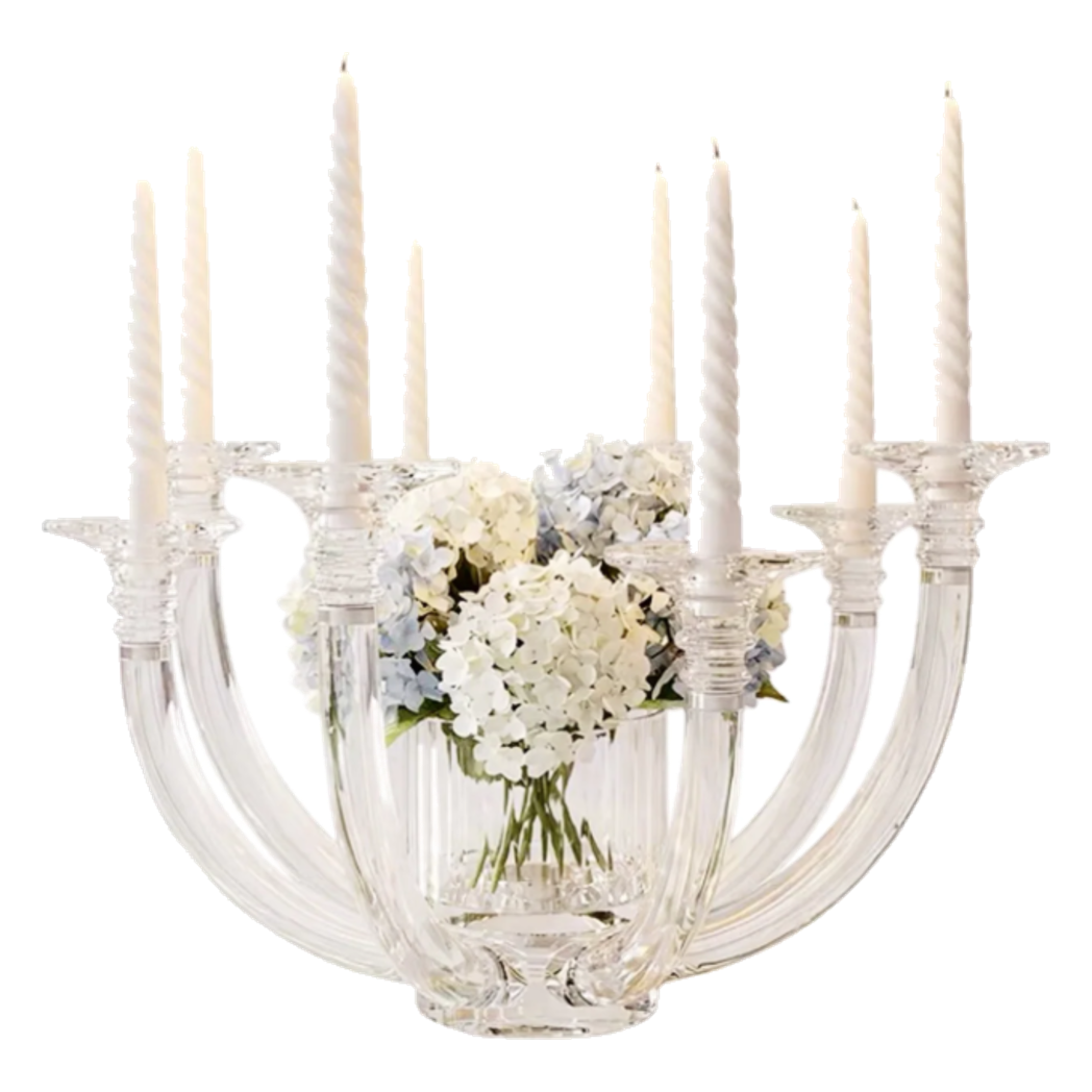 Đế Nến Bình Hoa Pha Lê Candélabre En Cristalleries H30 - CẬU HAI HOME DECOR