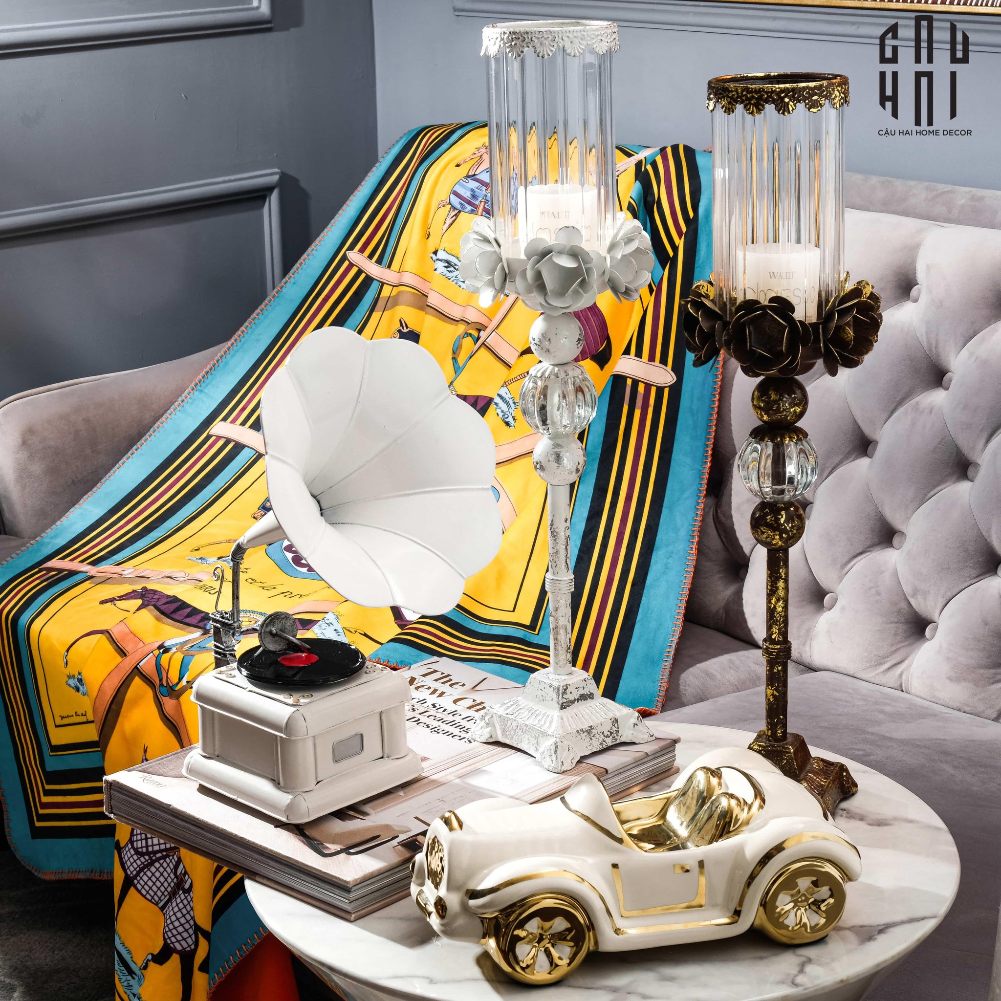 ĐẾ NẾN RUSTIC STEPHANE - BRONZE-CẬU HAI HOME DECOR