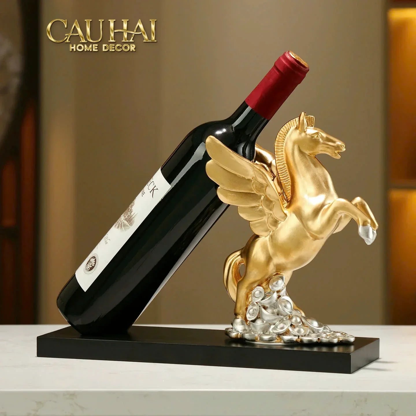 Đế Rượu Aurum Pegasus Floating Cloud Wine Holder-CẬU HAI HOME DECOR