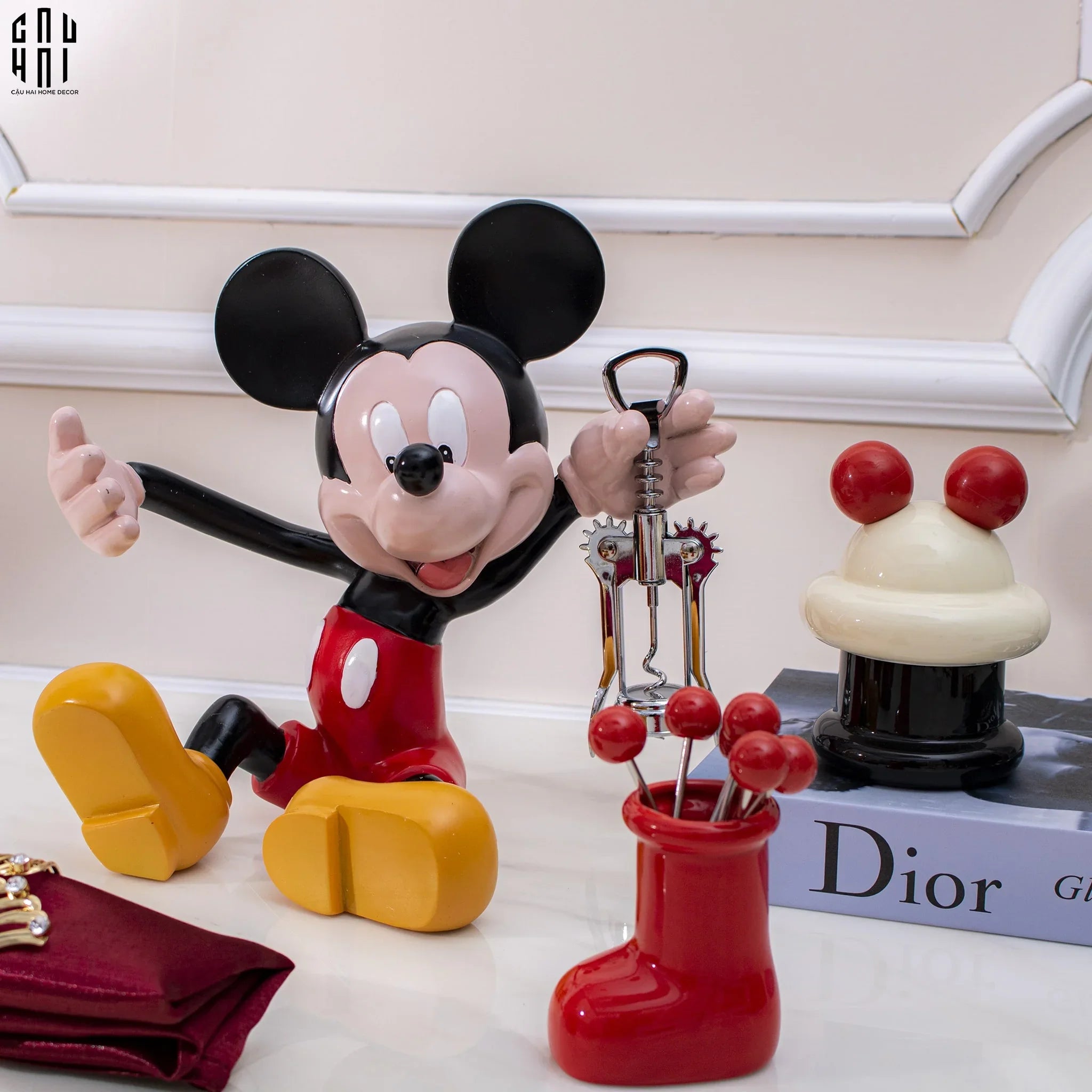 ĐẾ RƯỢU CLASSIC MICKEY MOUSE-CẬU HAI HOME DECOR
