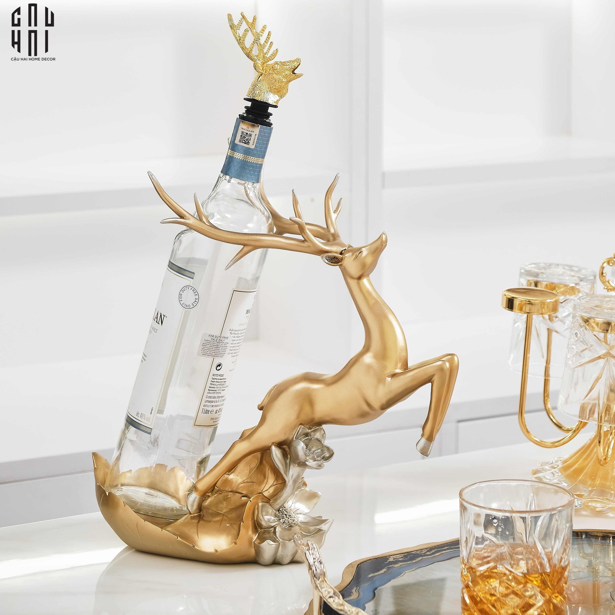 ĐẾ RƯỢU REINDEER-CẬU HAI HOME DECOR