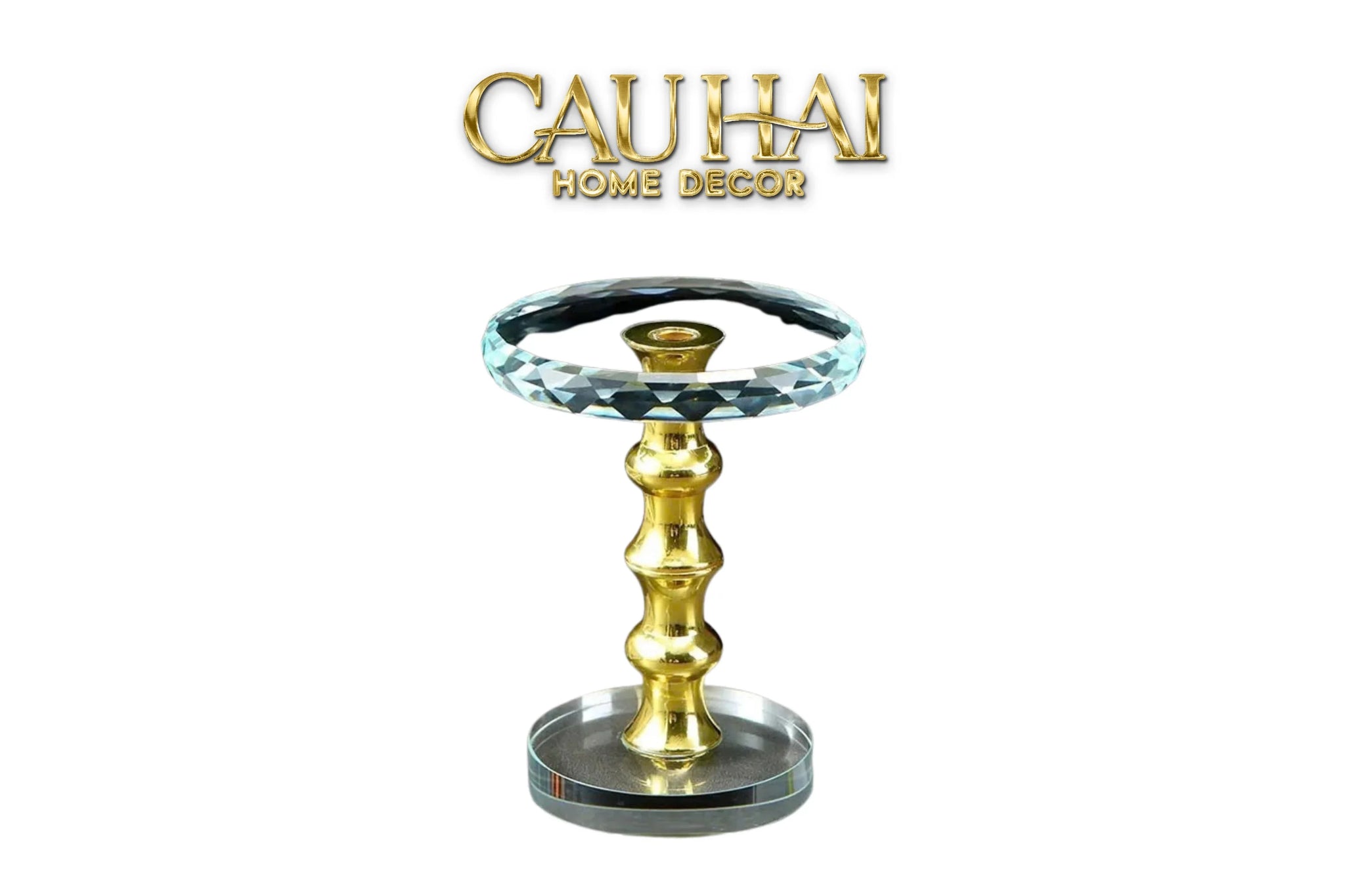 Đế Trụ Trưng Bày Pha Lê 1/3/5 Trụ - Golden Column Cristalleries Display Stand-CẬU HAI HOME DECOR